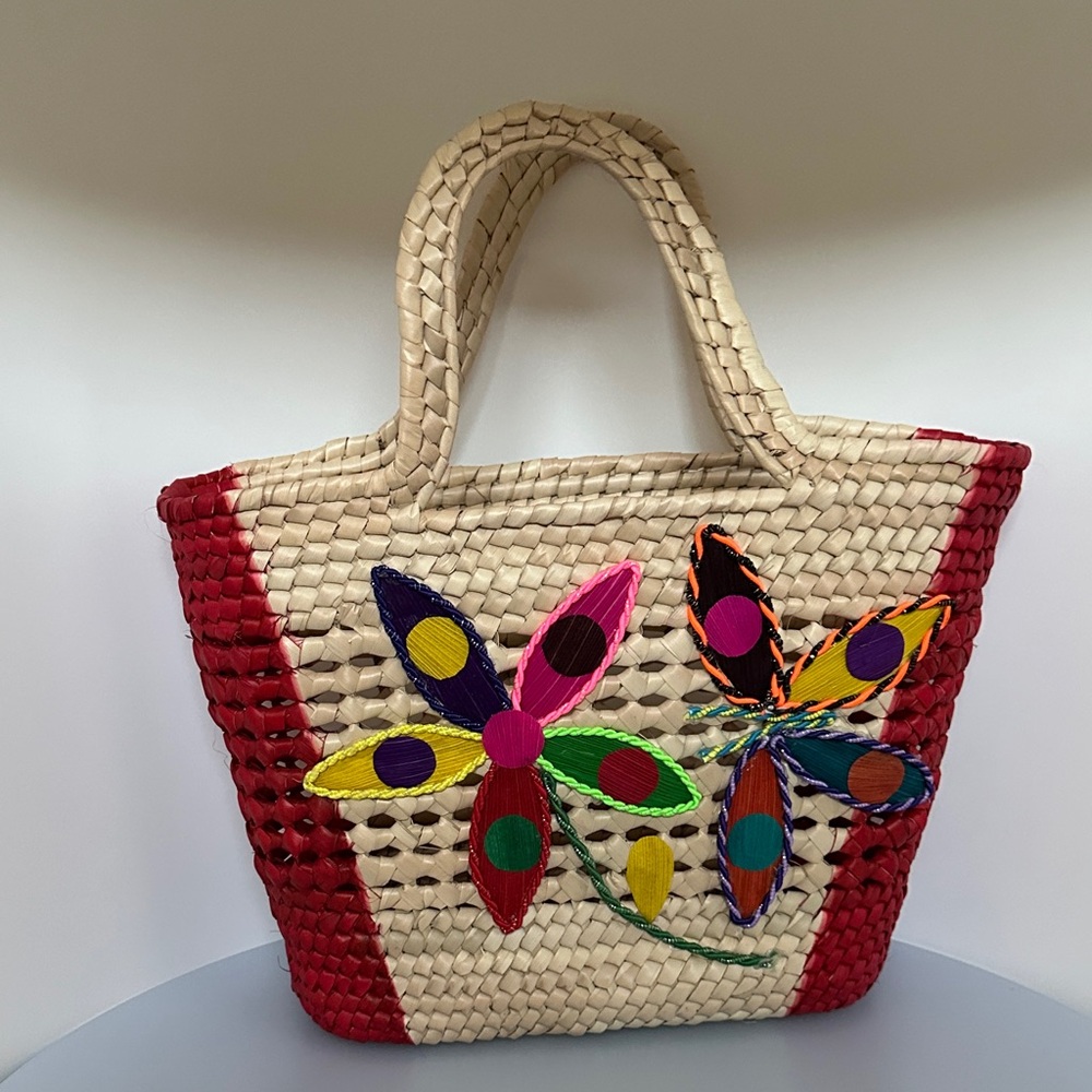 Handcrafted Floral Woven Tote Bag